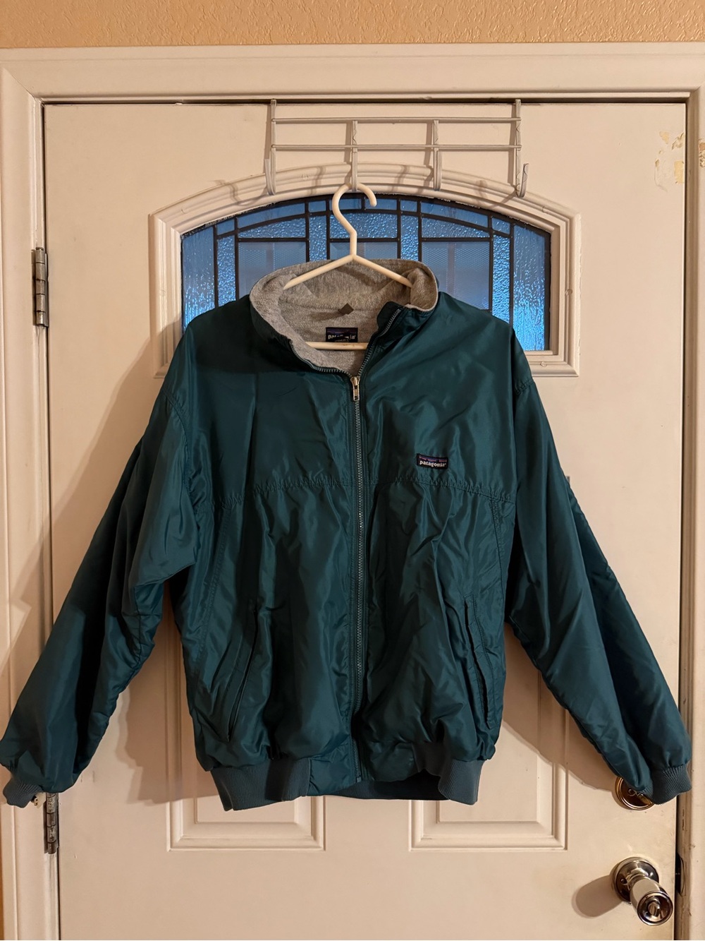 Patagonia Men’s Green Bomber Jacket with Fleece Lining